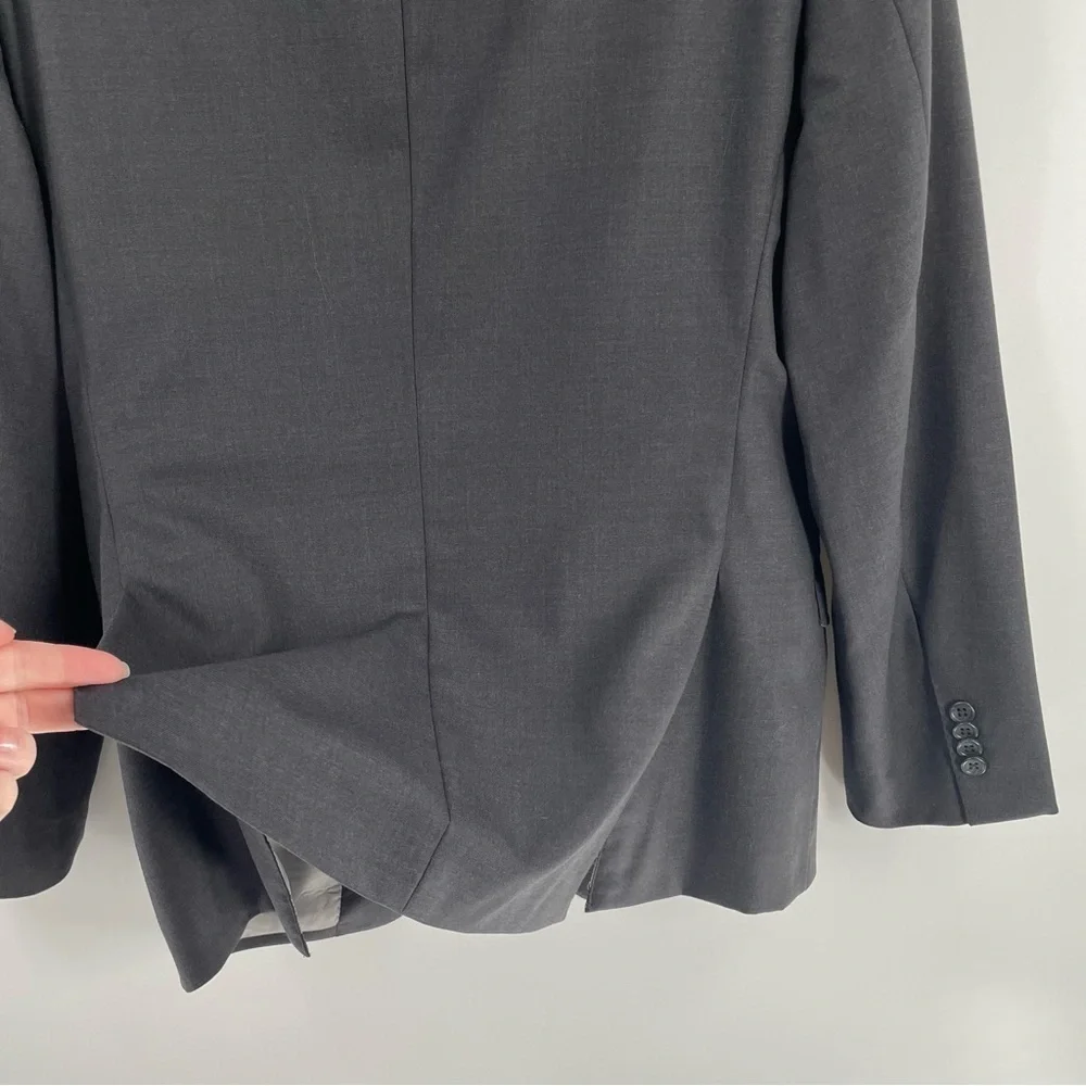 Blujacket Tanner Model Grey 100% Wool Fully Lined Pockets 42S Sport Coat Jacket